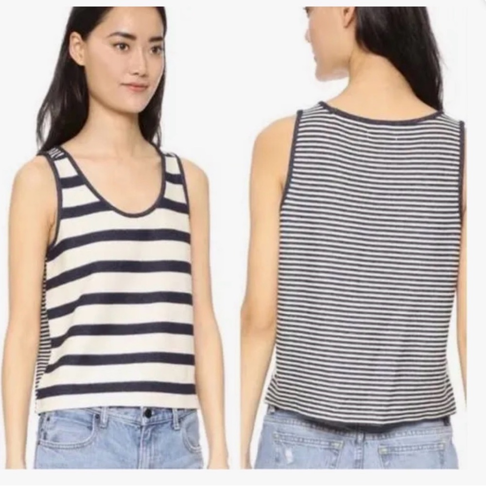 Madewell Coastland Striped Sweater Tank Size Small